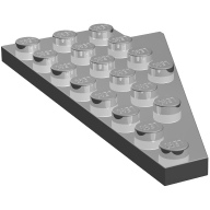 Lego destička 8x4 klín křídlo levé, chromově stříbrná (3933 CHROME SILVER)
